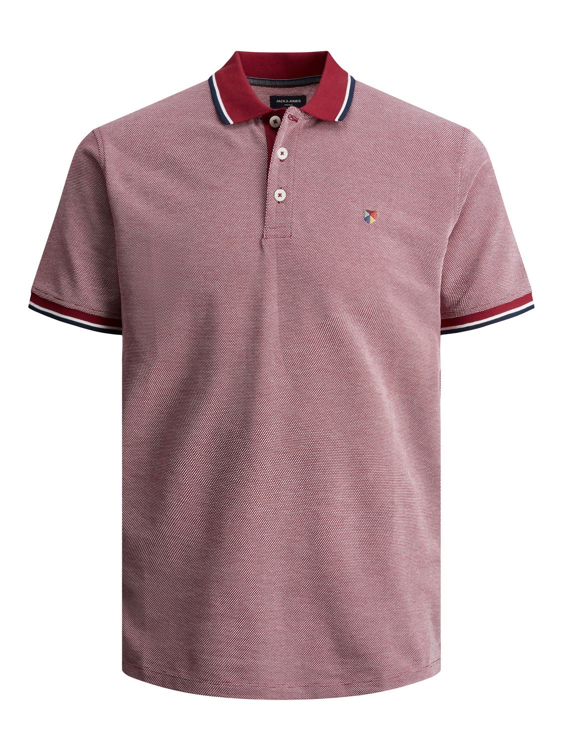 Jack & Jones Einfarbig Polo T-shirt -Red Dahlia - 12169064