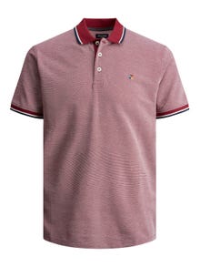 Jack & Jones Enfärgat Polo T-shirt -Red Dahlia - 12169064