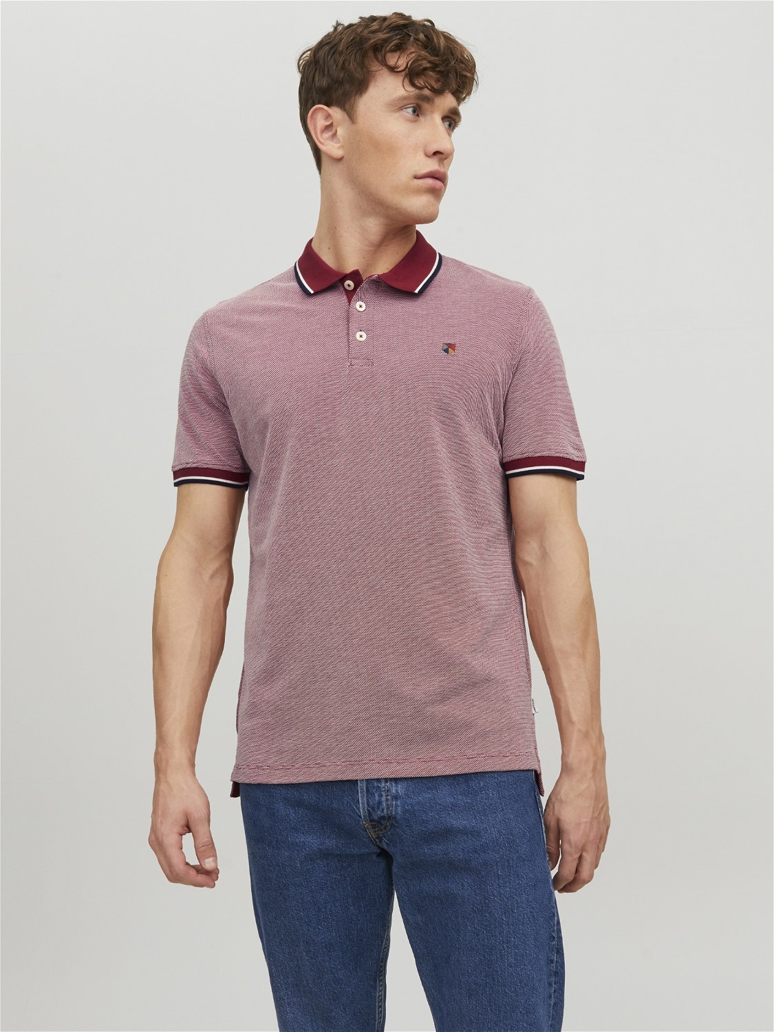 Jack & Jones T-shirt Uni Polo -Red Dahlia - 12169064