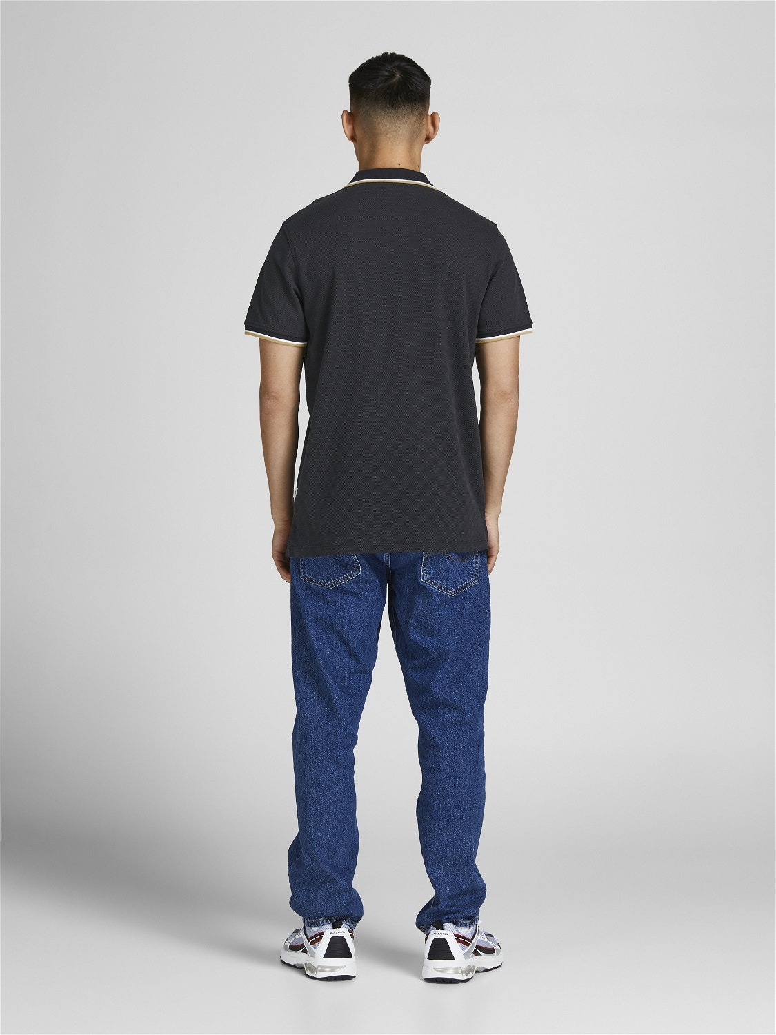 Jack & Jones Enfärgat Polo T-shirt -Black - 12169064