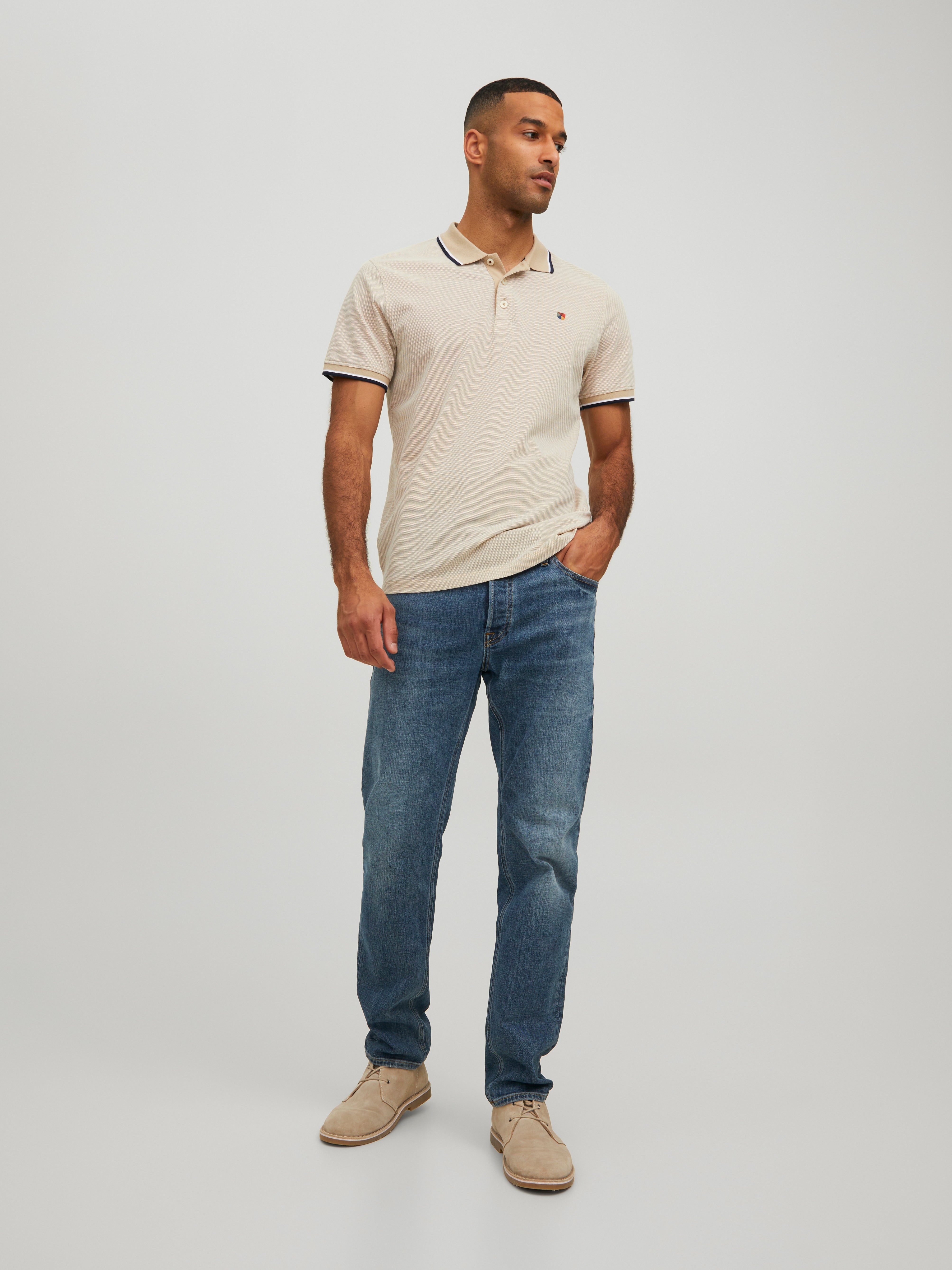 cream polo t shirt