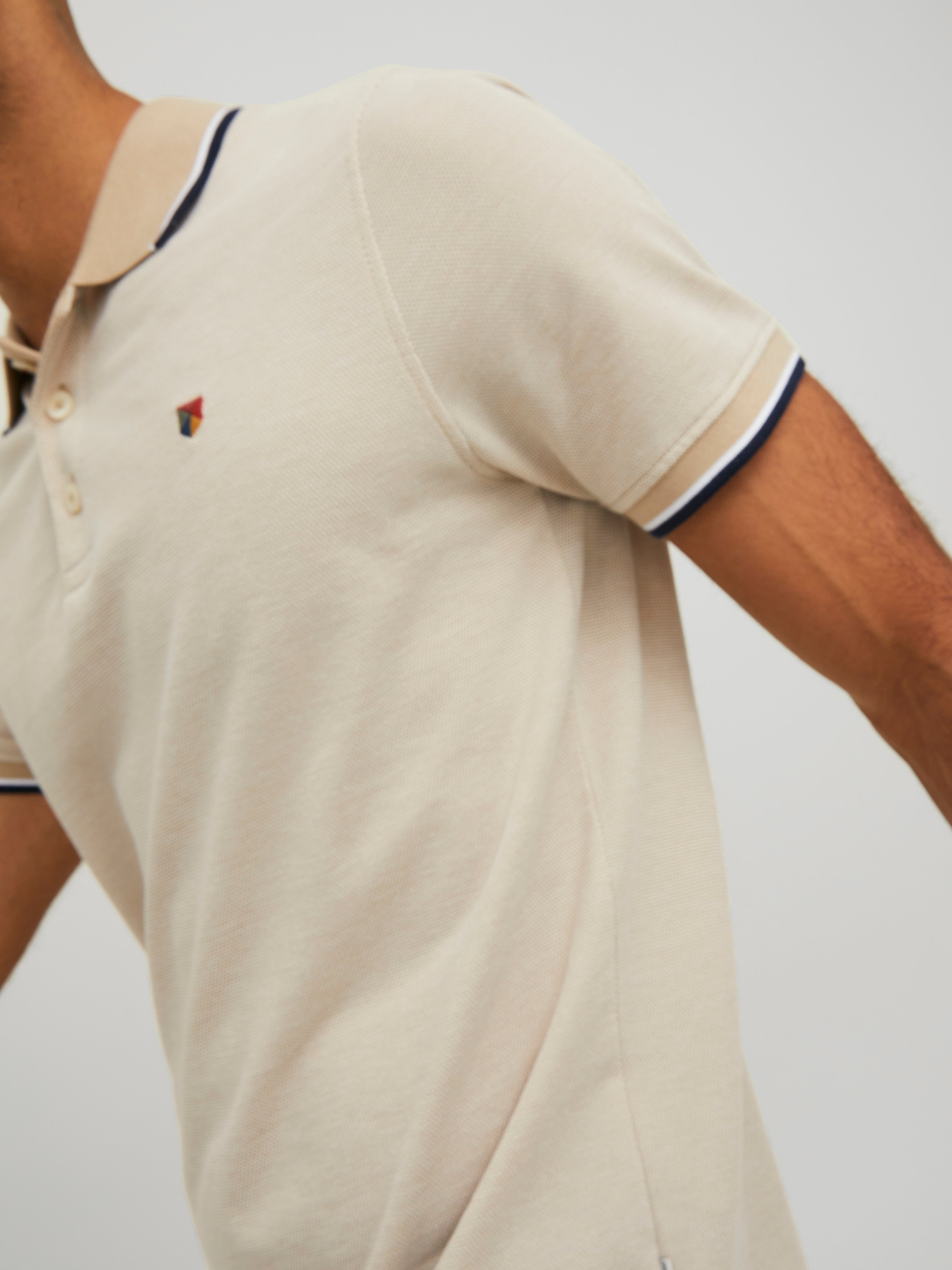 cream polo t shirt