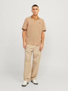 Jack & Jones Plain Polo T-shirt -Nugget - 12169064
