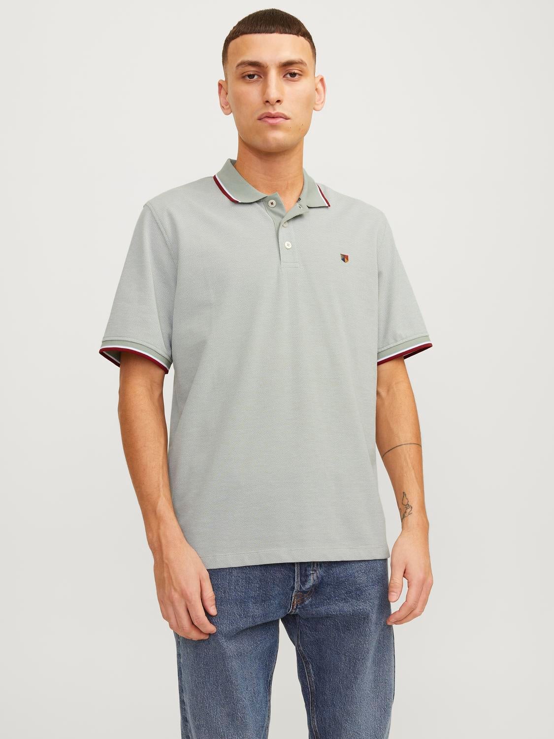 Einfarbig Hemdkragen Poloshirt