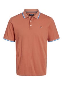 Jack & Jones Enfärgat Polo T-shirt -Apricot Brandy - 12169064