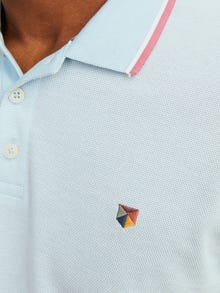 Jack & Jones Einfarbig Polo T-shirt -Cerulean - 12169064