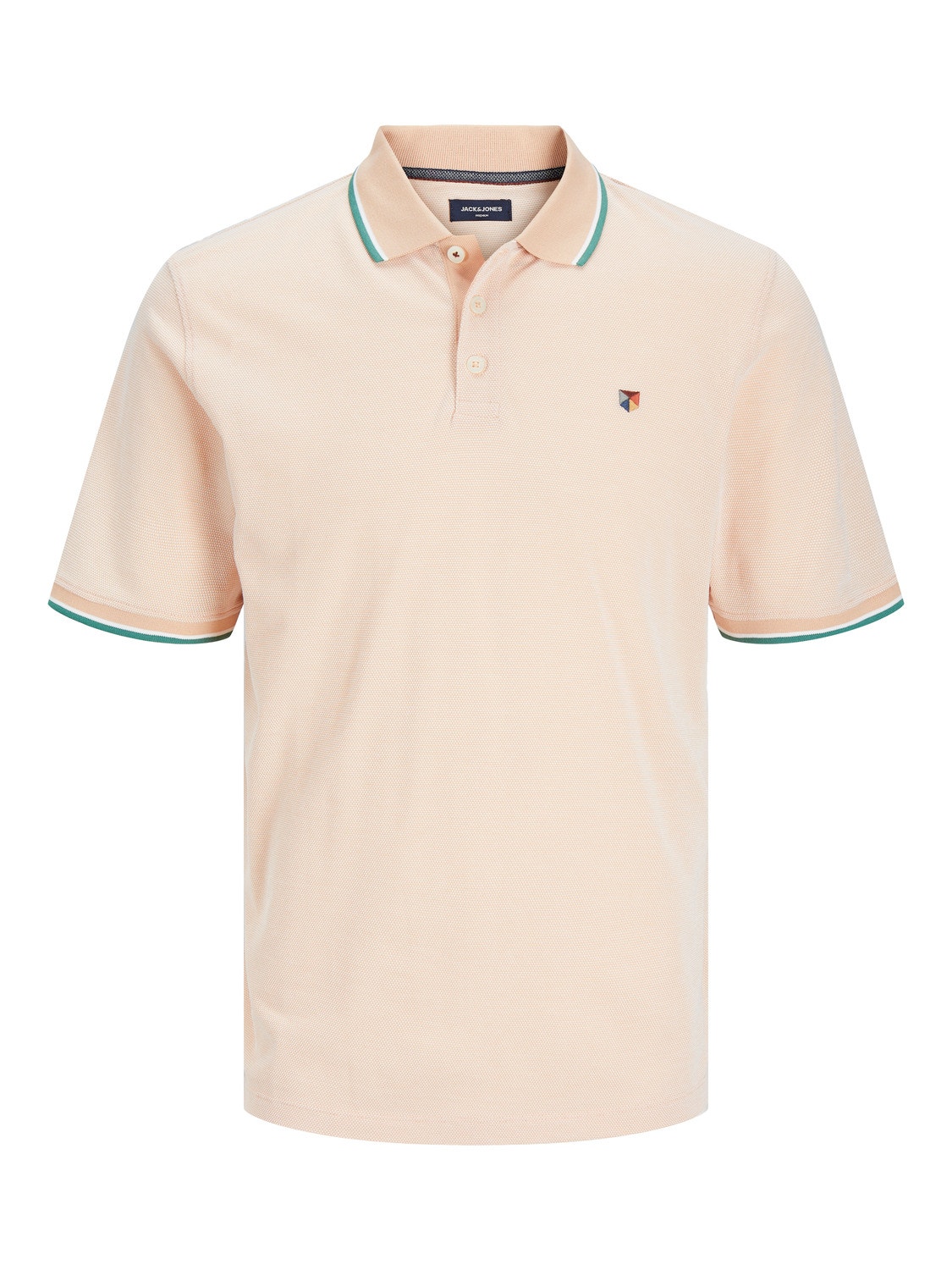 Jack & Jones Gładki Polo T-shirt -Peach Nougat - 12169064
