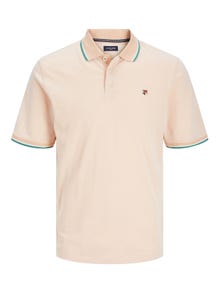 Jack & Jones Vienspalvis Polo kaklas Marškinėliai -Peach Nougat - 12169064