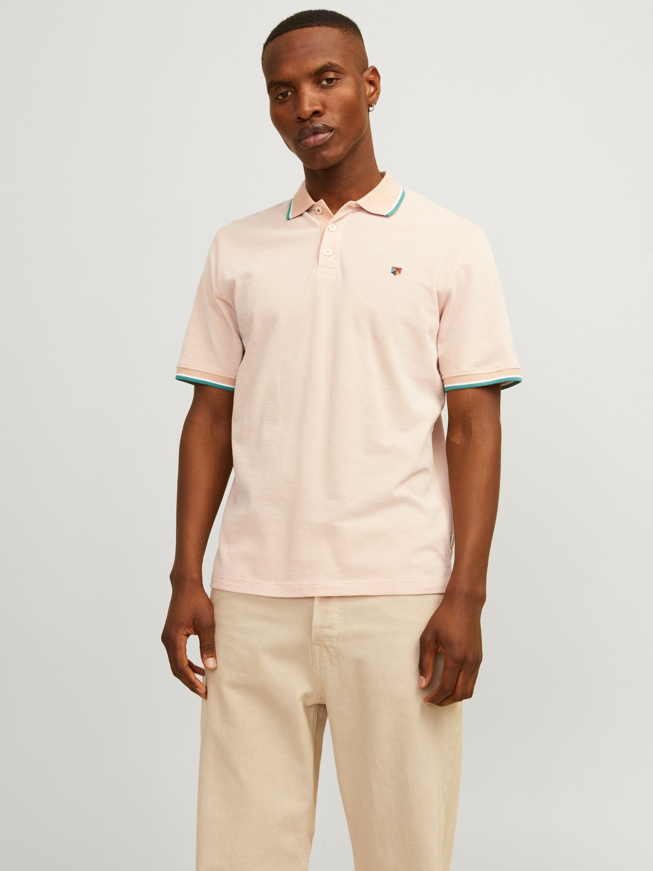 Jack & Jones Einfarbig Polo Polo -Peach Nougat - 12169064