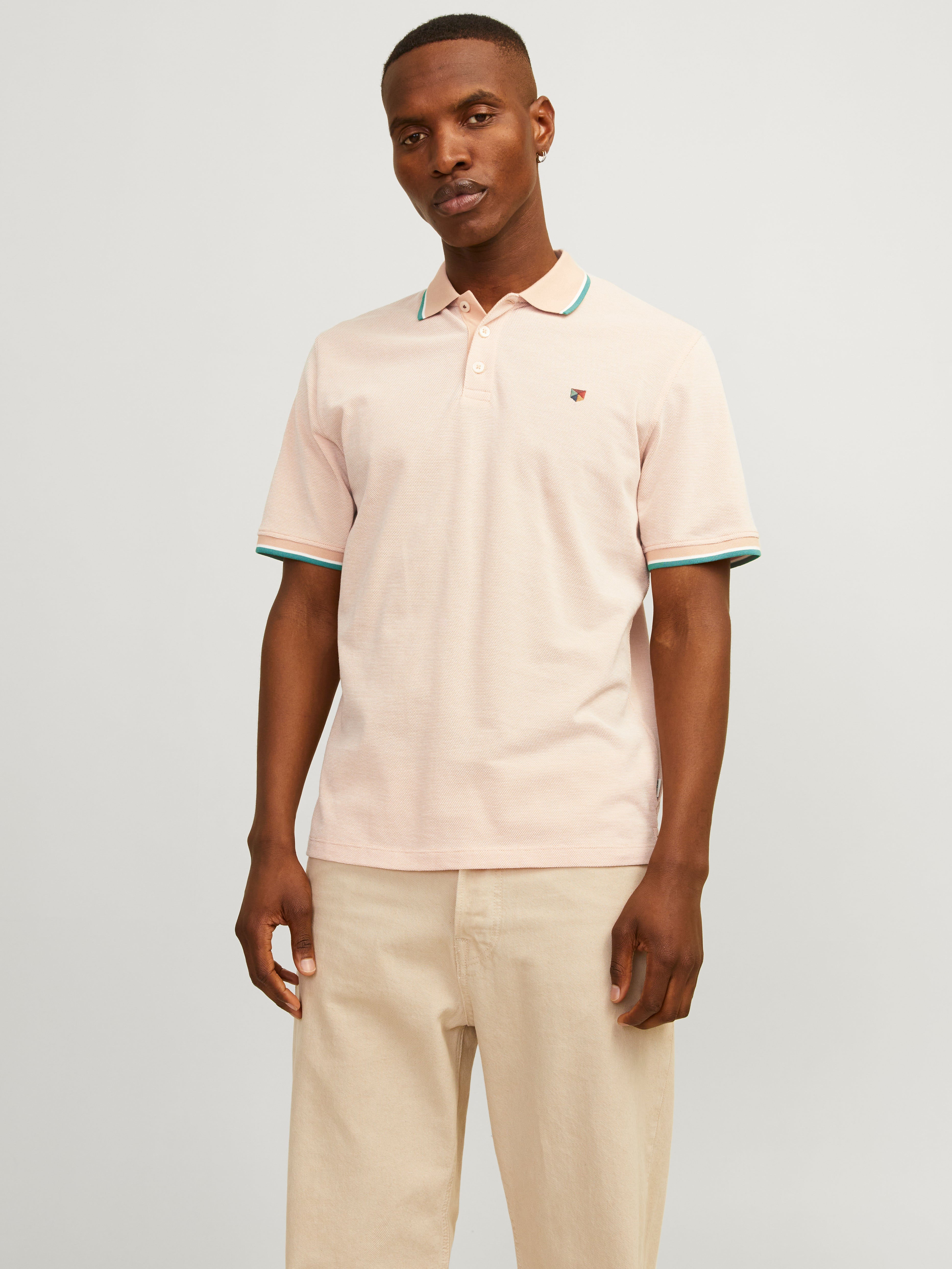 Einfarbig Hemdkragen Poloshirt