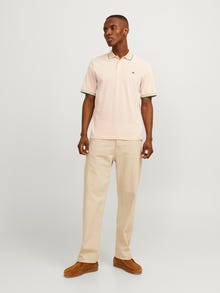 Jack & Jones Einfarbig Polo T-shirt -Peach Nougat - 12169064