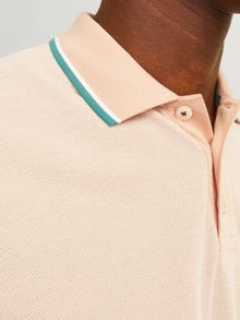 Jack & Jones Vienspalvis Polo kaklas Marškinėliai -Peach Nougat - 12169064