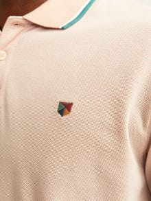 Jack & Jones Vienspalvis Polo kaklas Marškinėliai -Peach Nougat - 12169064