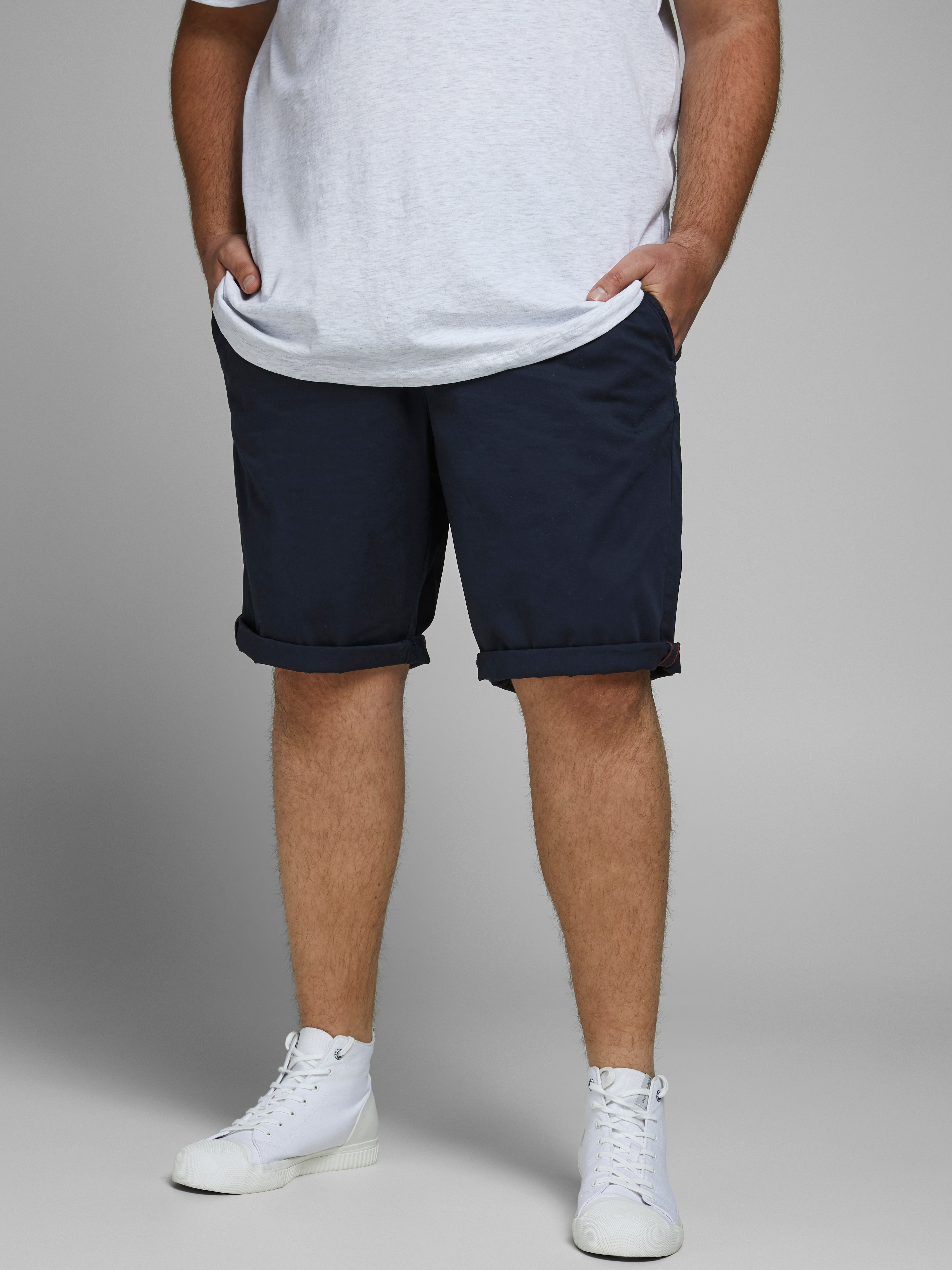 Plus Normal Geschnitten Chino Shorts