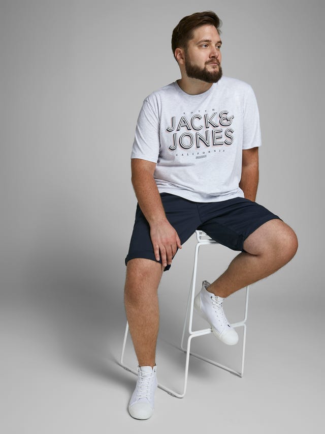 Jack & Jones Plus Regular Fit Lühikesed puuvillased püksid - 12169212