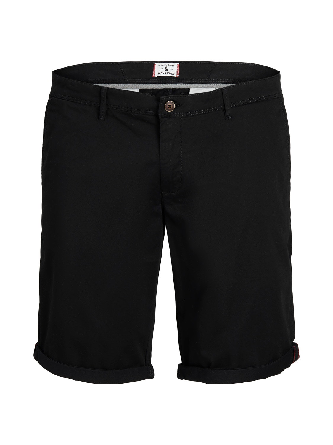 Jack & Jones Plus Regular Fit Lühikesed puuvillased püksid -Black - 12169212