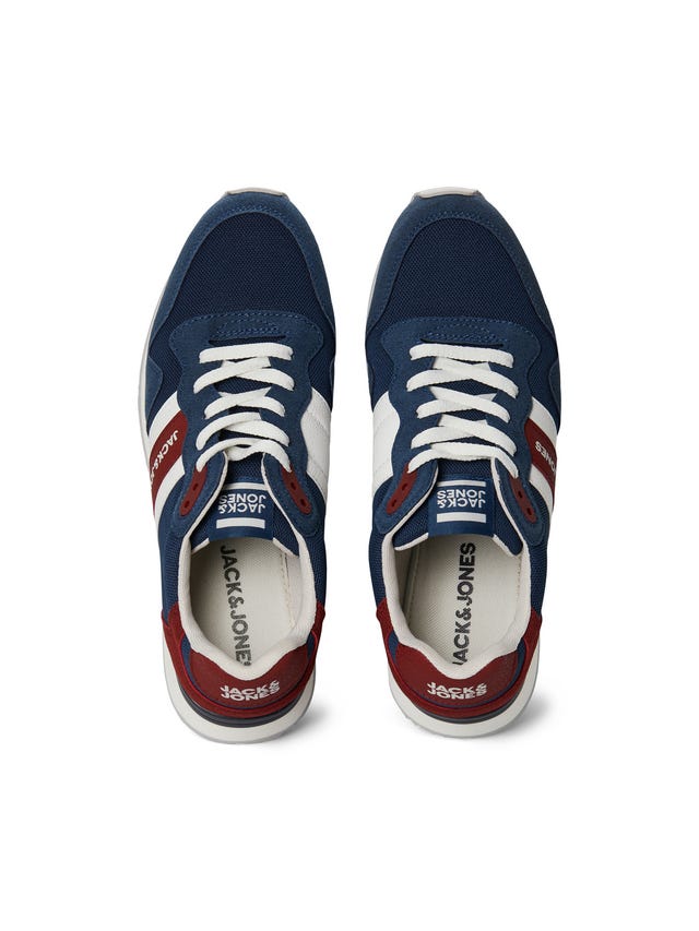 Jack & Jones STELLAR MECH Marine / Red - Free delivery  Spartoo NET ! -  Shoes Low top trainers Men USD/$65.50
