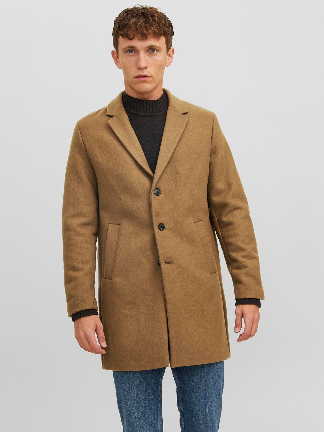Blue M Jack & Jones Long coat MEN FASHION Coats Basic discount 57% 