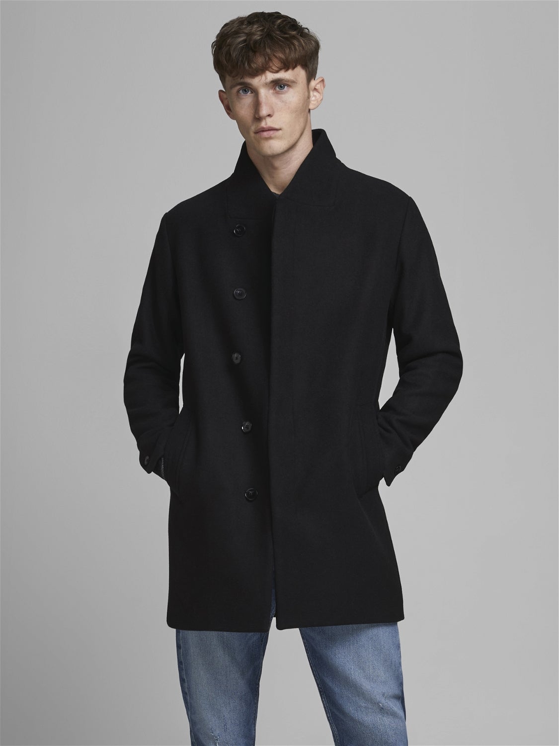 Jack & Jones Long coat MEN FASHION Coats Basic discount 56% Navy Blue S 