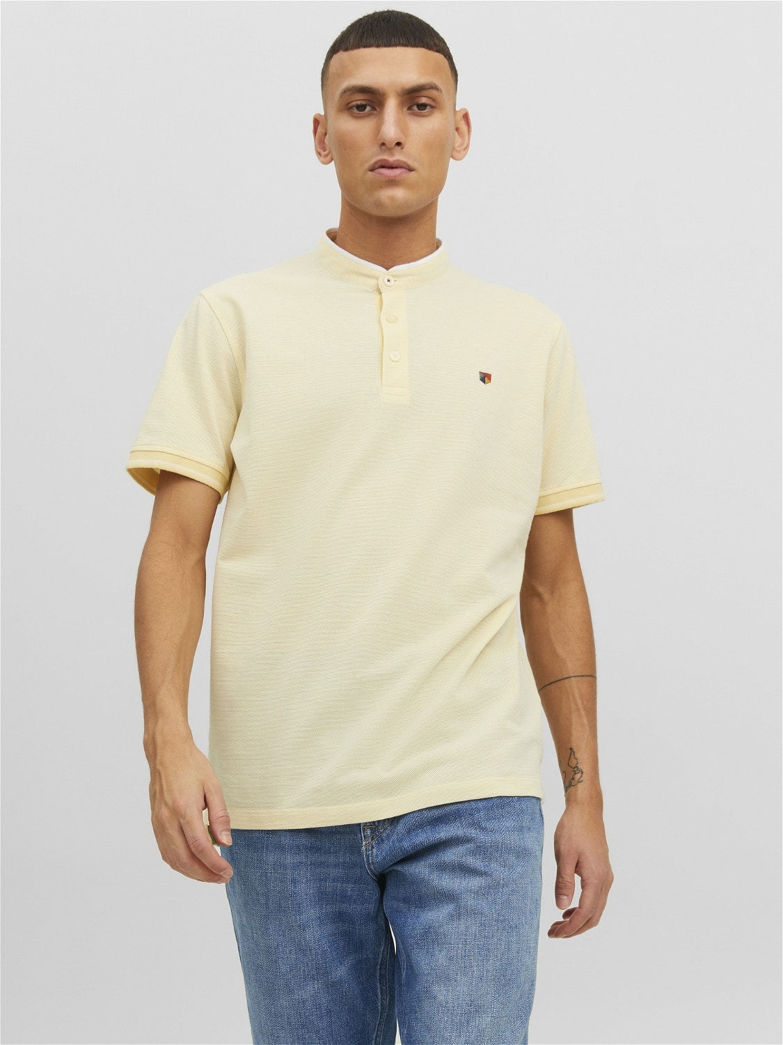 Jack & Jones Bez vzoru Polo límec Tričko -Sunlight - 12171658