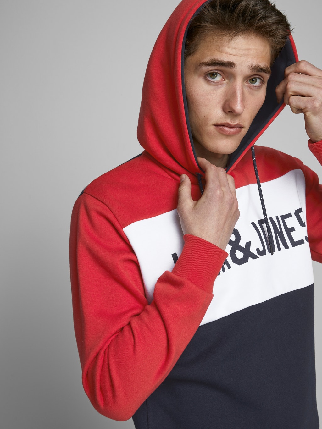 jack and jones red hoodie