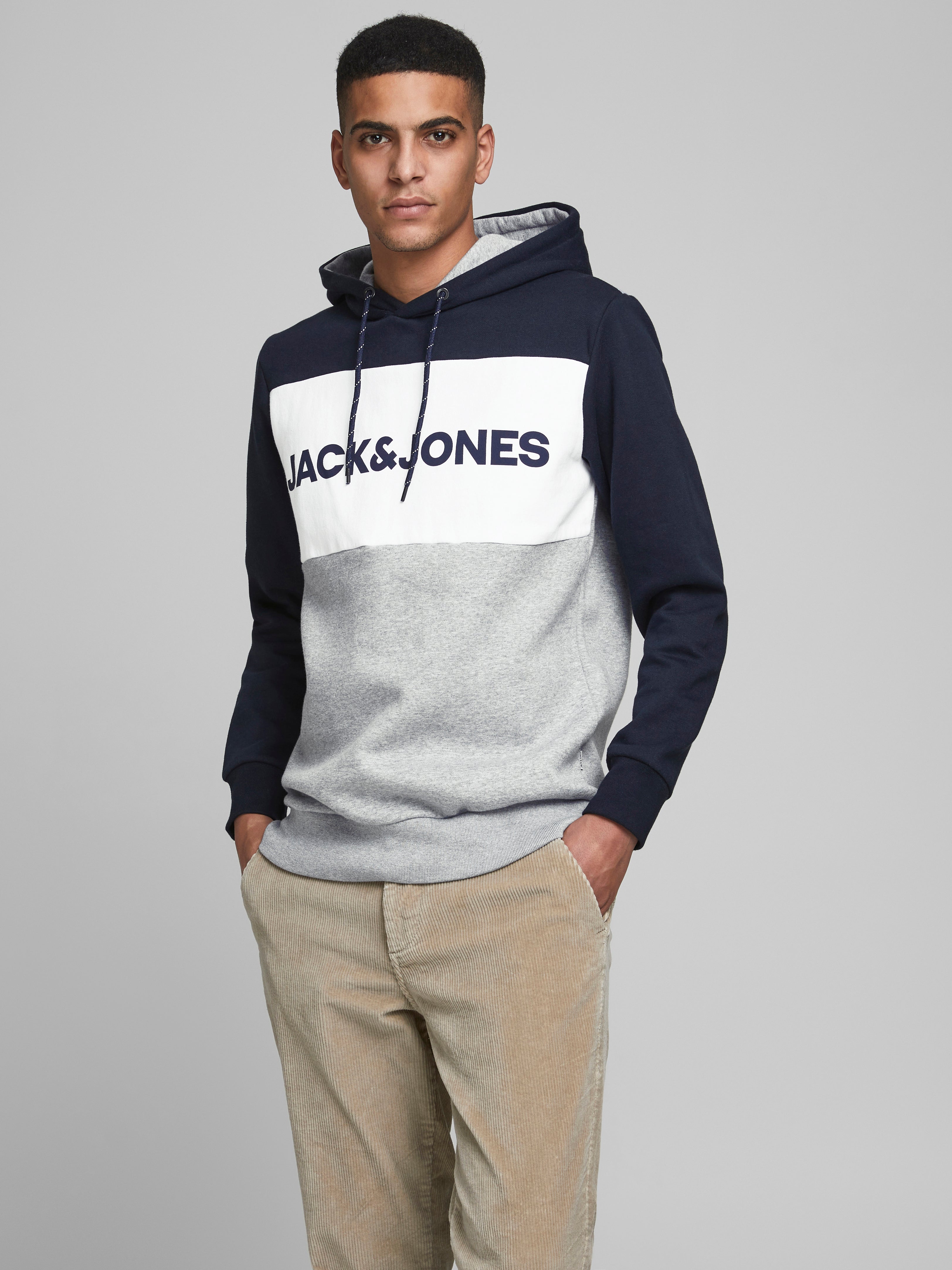 Jack & JonesJack & Jones Jjegordon Shark Sweat Hood Noos Sweatshirt à Capuche Homme Marque  