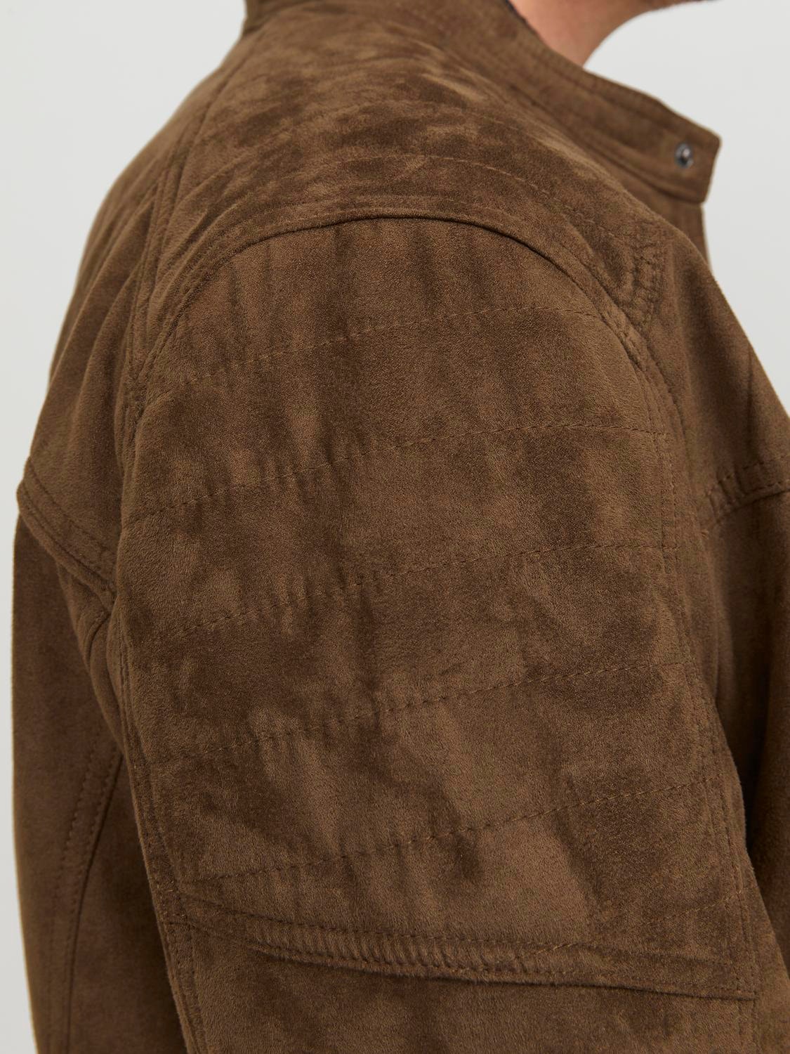 Jack & Jones Plus Size Faux leather jacket -Cognac - 12172908