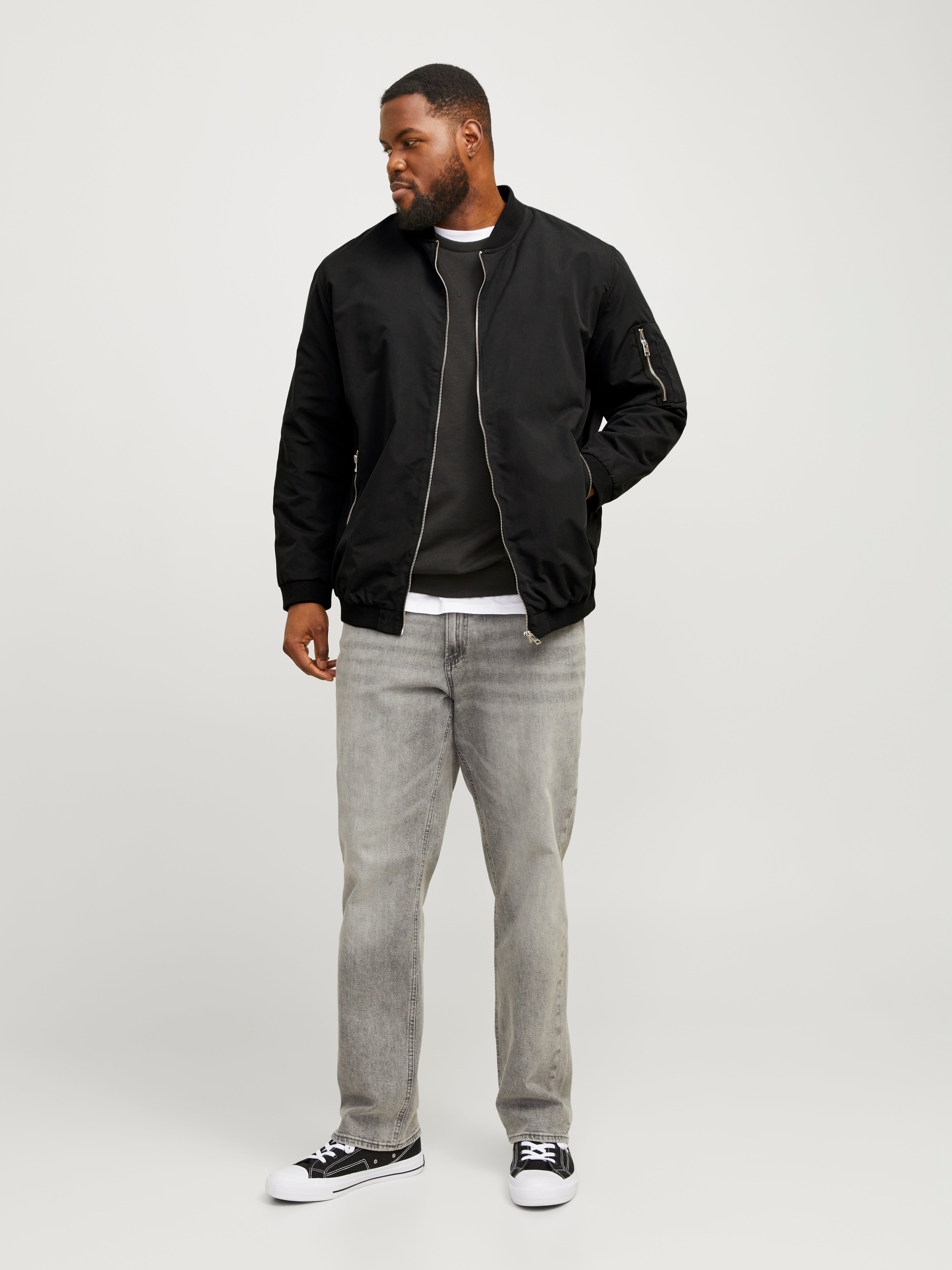 Plus Size Bomber jacket | Black | Jack & Jones®