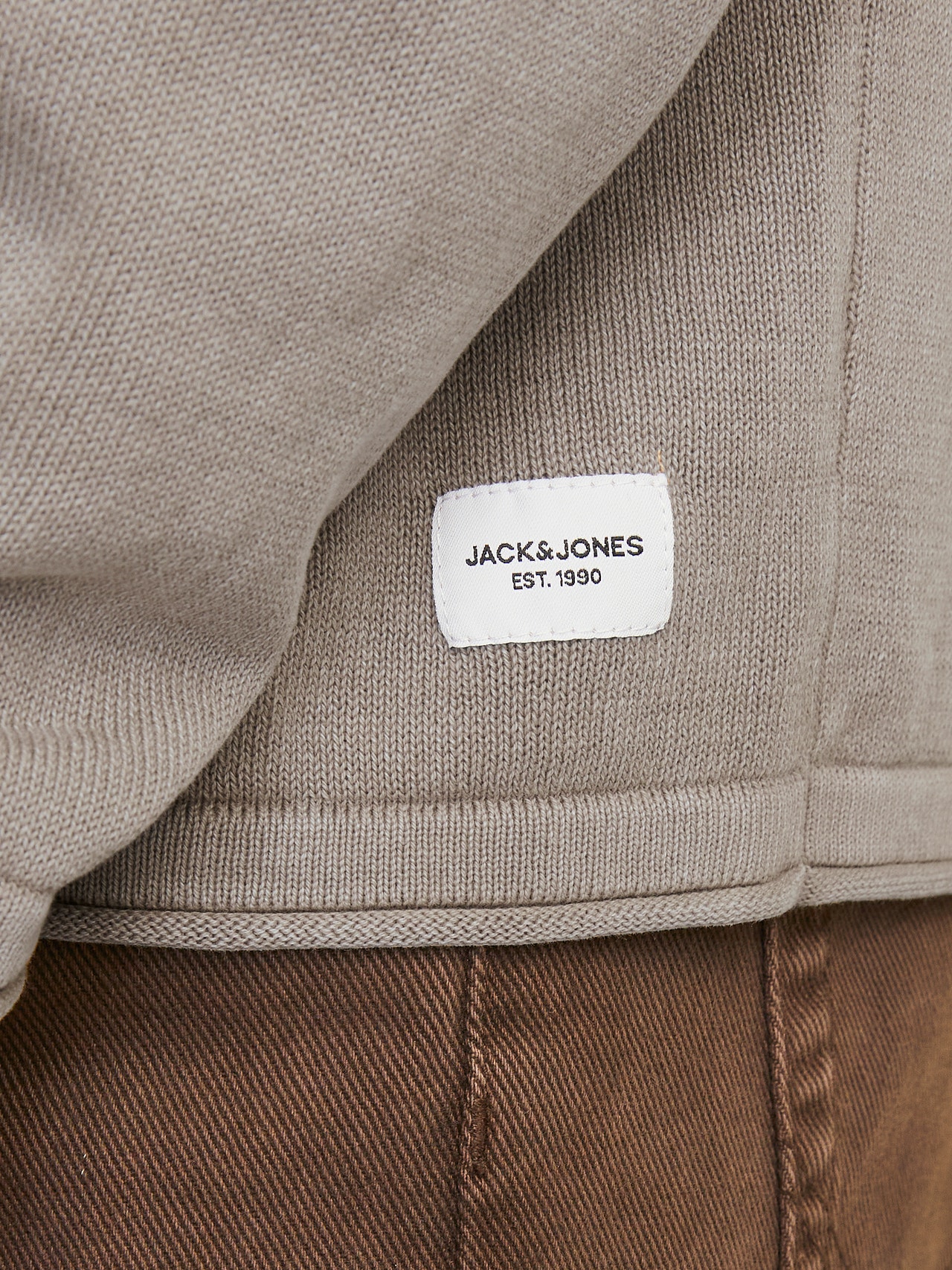 Jack & Jones Ühevärviline Meeskonnakaelusega džemper -Crockery - 12174001