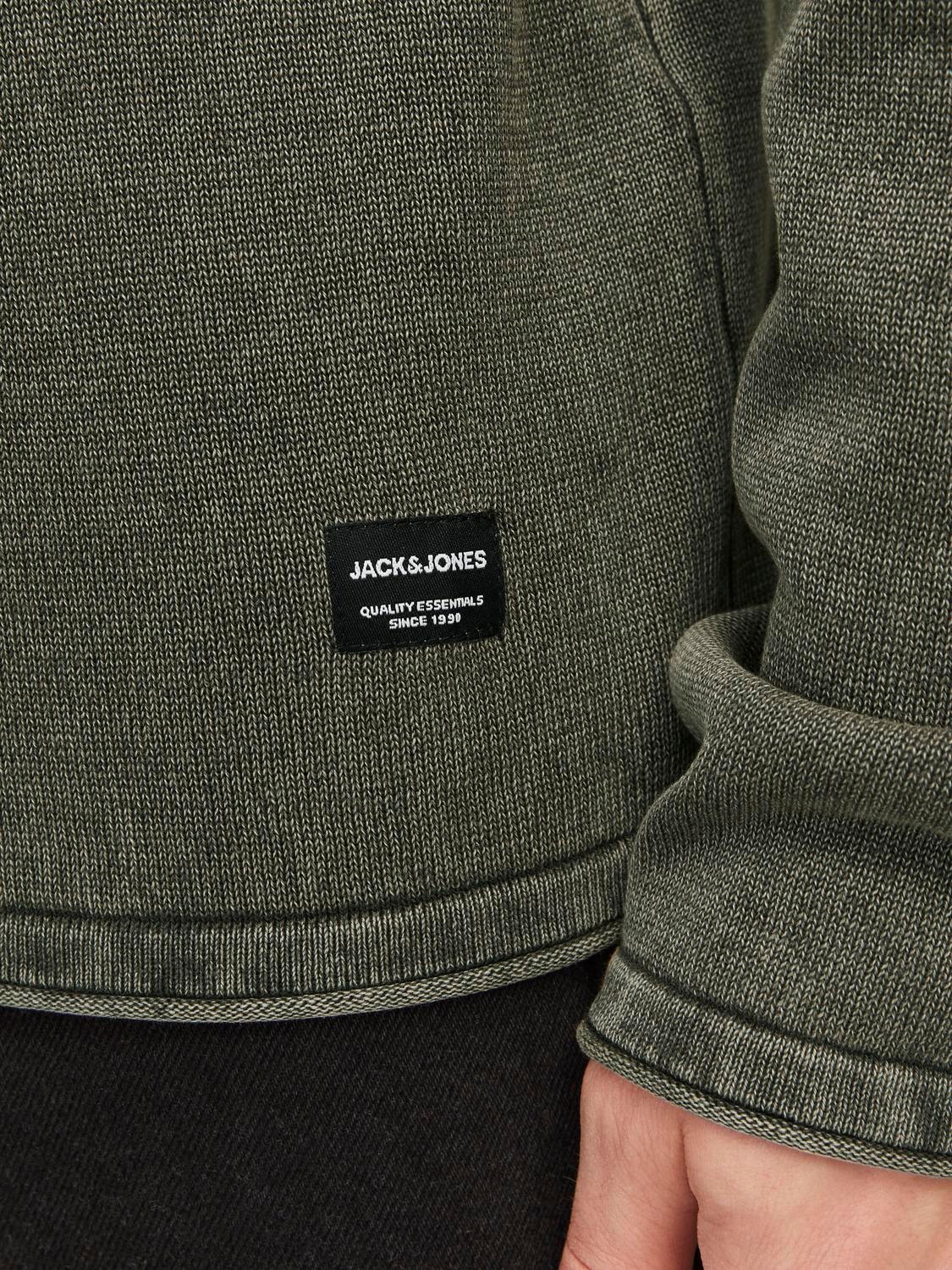Jack & Jones Plain Knitted pullover -Dusty Olive - 12174001