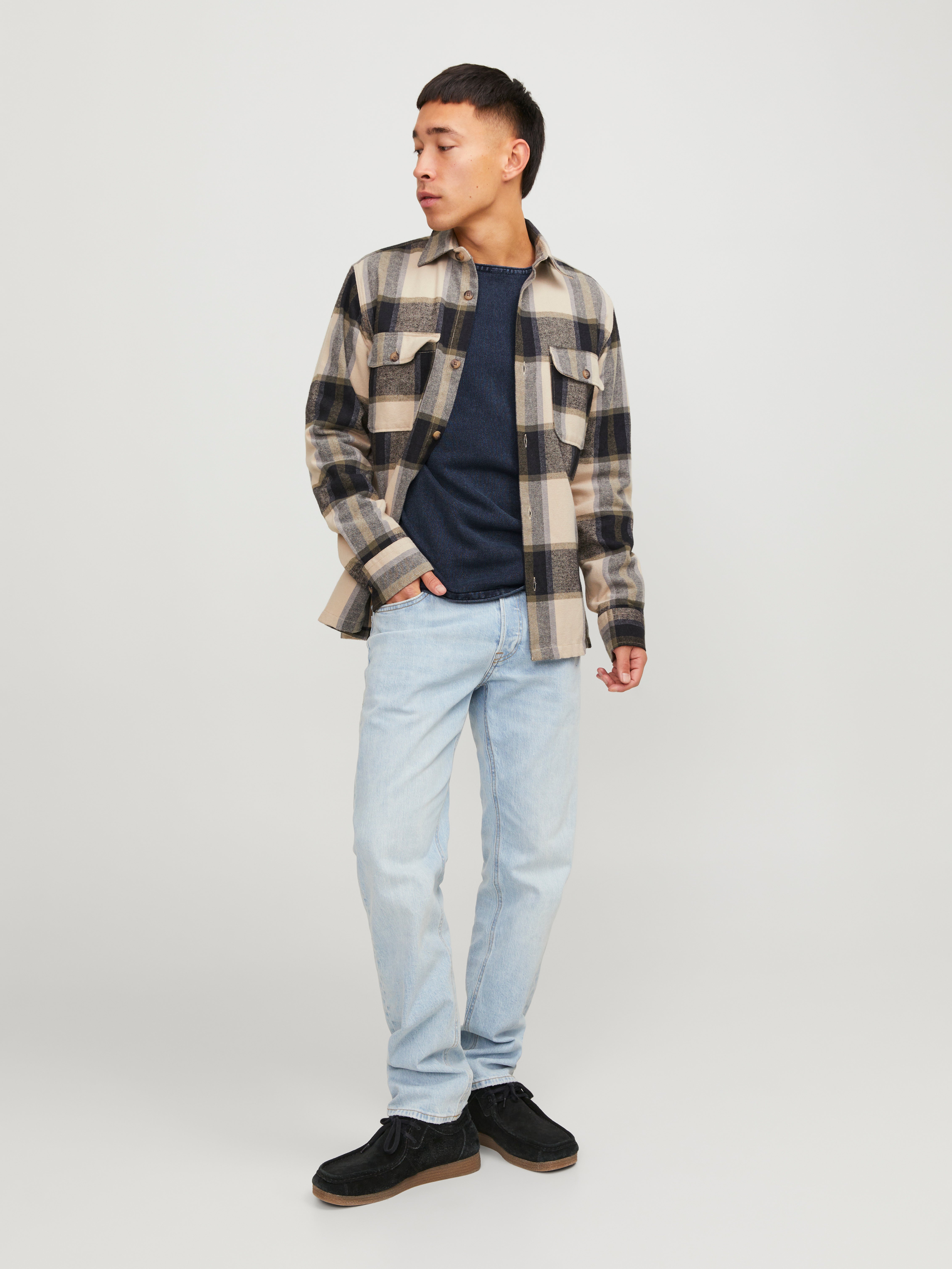 Thumbnail - Einfarbig Strickpullover