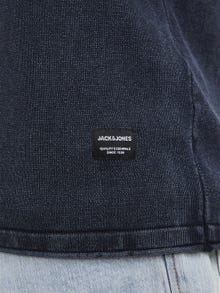 Jack & Jones Enfärgat Crewneck Stickad tröja -Navy Blazer - 12174001