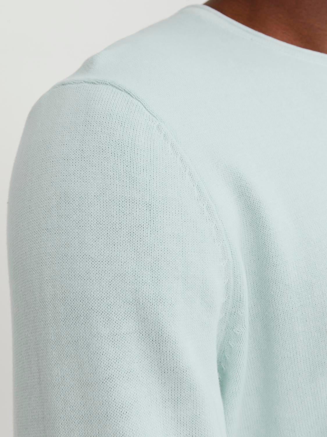 Jack & Jones Yksivärinen Pyöreäkauluksinen neulepusero -Soothing Sea - 12174001