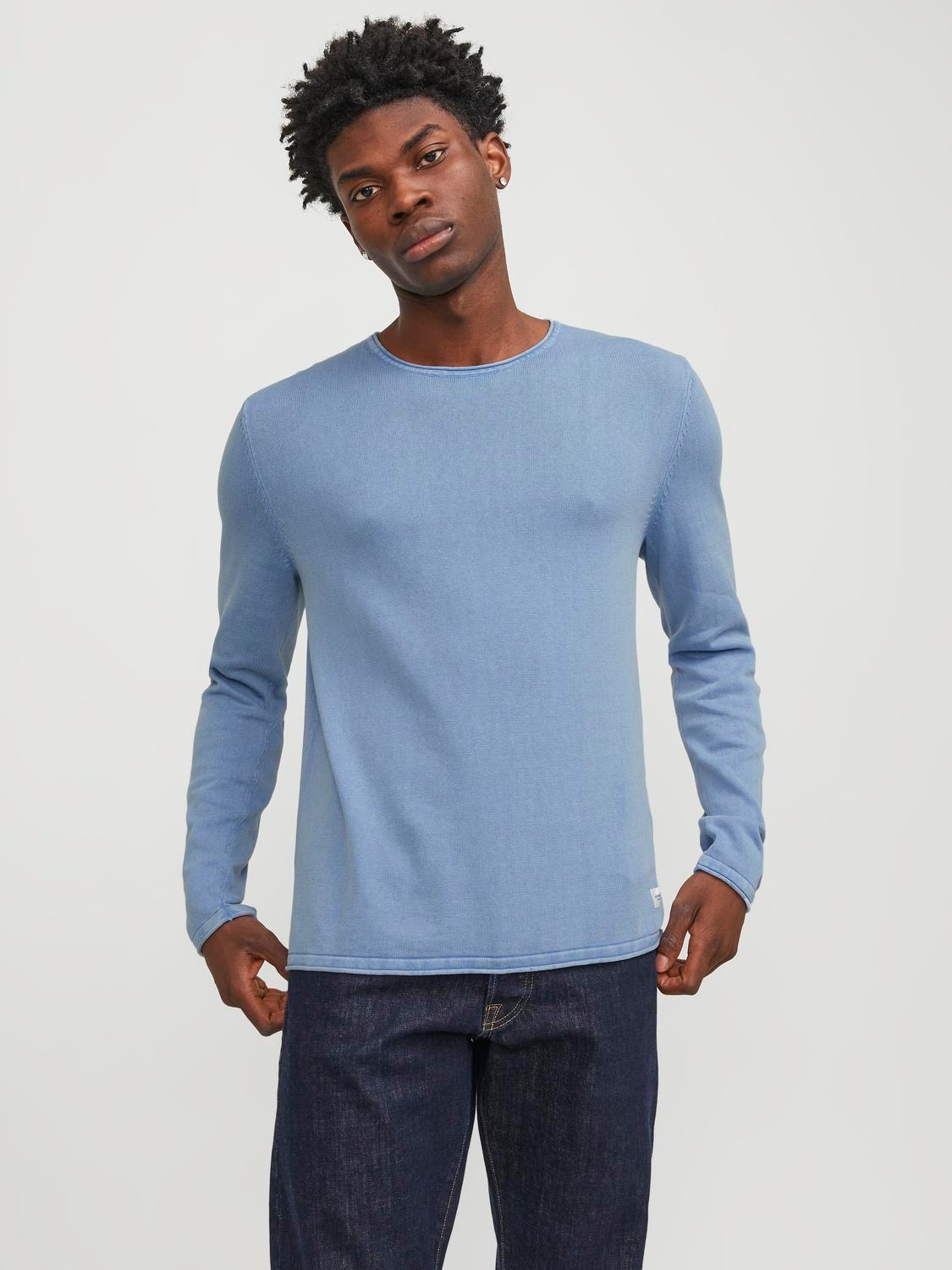 Jack & Jones Yksivärinen Pyöreäkauluksinen neulepusero -Pacific Coast - 12174001