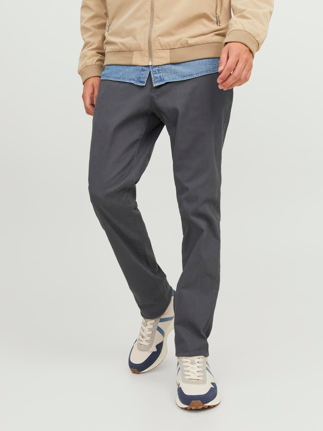 Jack & Jones Slim Fit Spodnie chino -Asphalt - 12174152