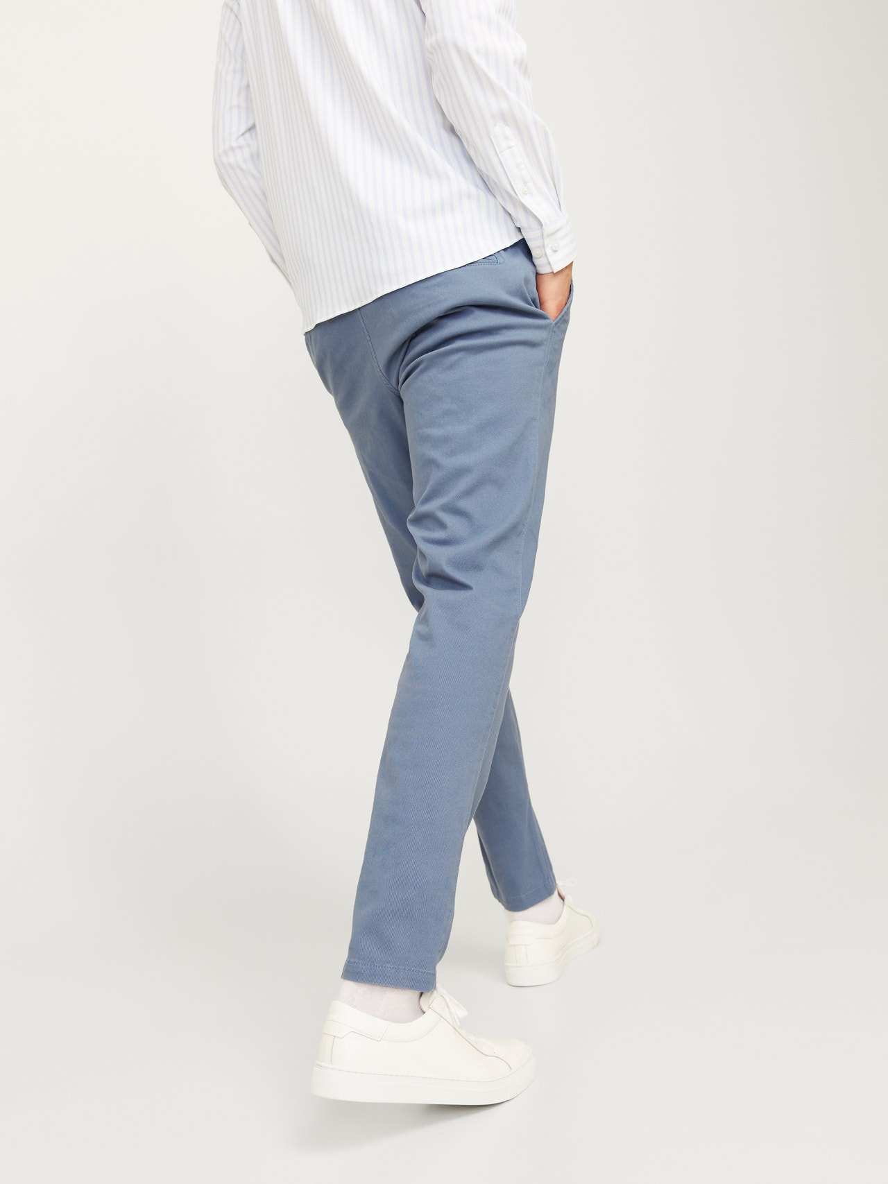 Jack & Jones Slim Fit Puuvillased püksid -China Blue - 12174152