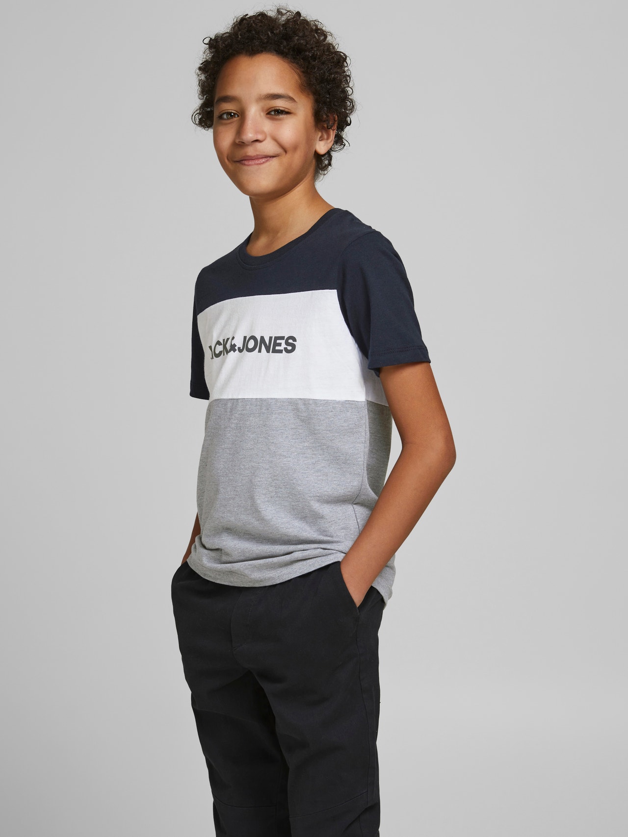 Calvin Klein-Boys Grey Logo T-Shirt