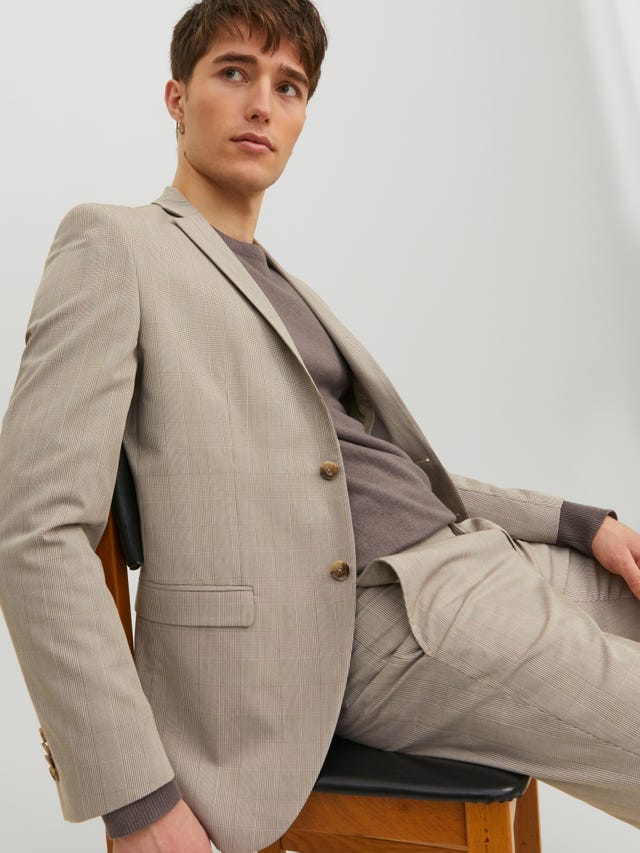 Jack & Jones PREMIUM JPRSOLARIS BLAZER NOOS - Giacca elegante - Brown/marrone Jack & Jones PREMIUM JPRSOLARIS BLAZER NOOS - Giacca elegante - Brown/marrone