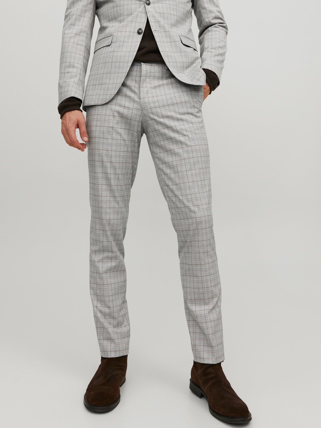 Jack & Jones JPRSOLARIS Super Slim Fit Tailored Trousers -Moonstruck - 12174952