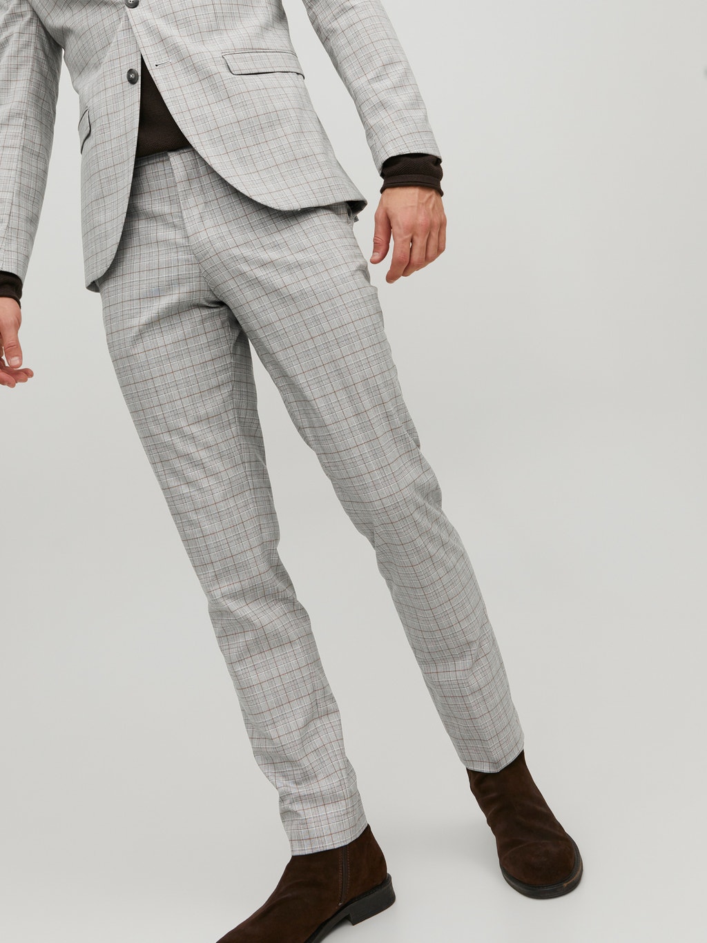 Checked tailored Trousers Light Grey Jack & Jones®