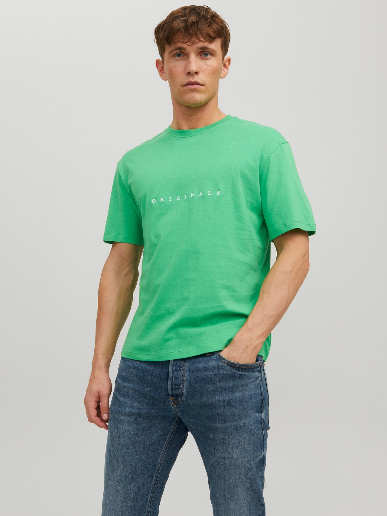 Jack & Jones Logo Crew neck T-shirt -Island Green - 12176780