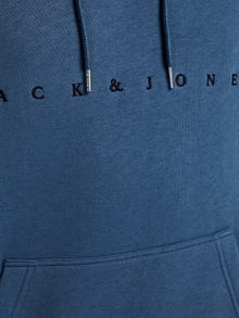 Jack & Jones Logotipas Megztinis su gobtuvu -Ensign Blue - 12176864