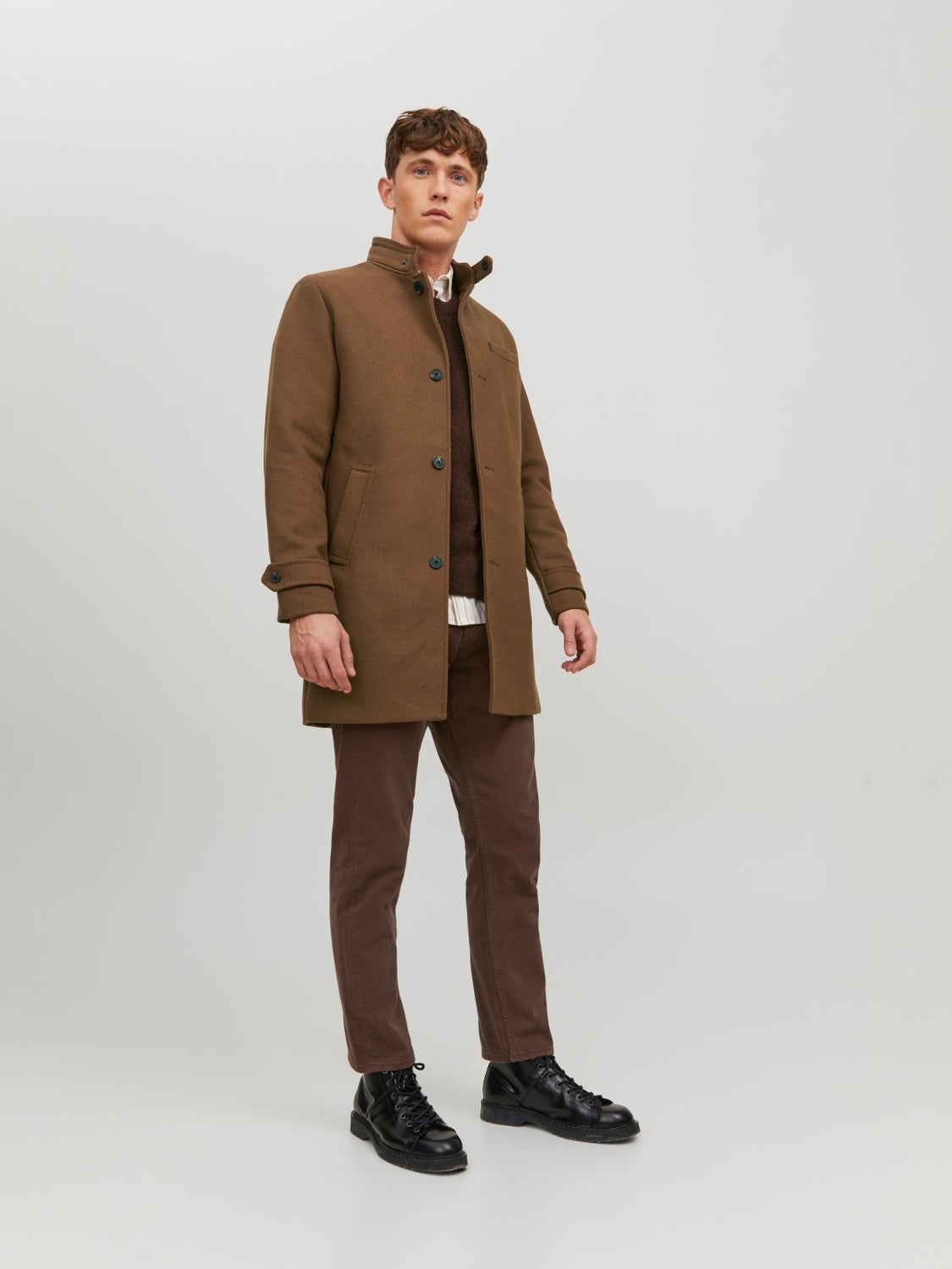 Mens shop overcoat khaki