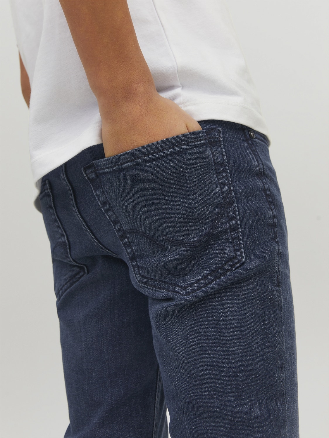 Jack & Jones JJILIAM JJORIGINAL AM 812 Skinny Fit jeans For gutter -Blue Denim - 12178287