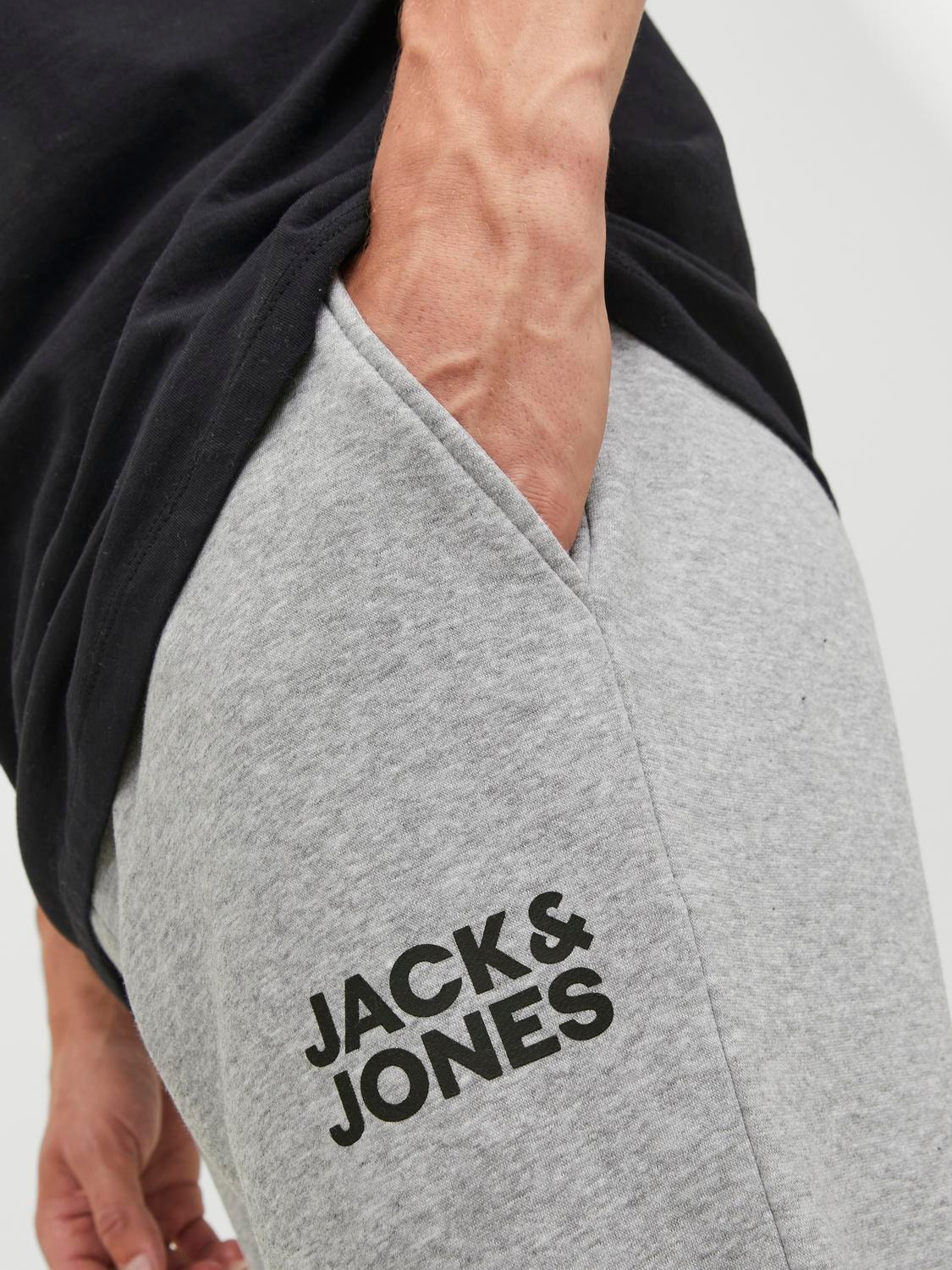Jack & Jones Regular Fit Melegítőnadrág -Light Grey Melange - 12178421