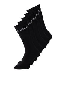 Jack & Jones 5-pakuotės Teniso kojinės -Black - 12179475