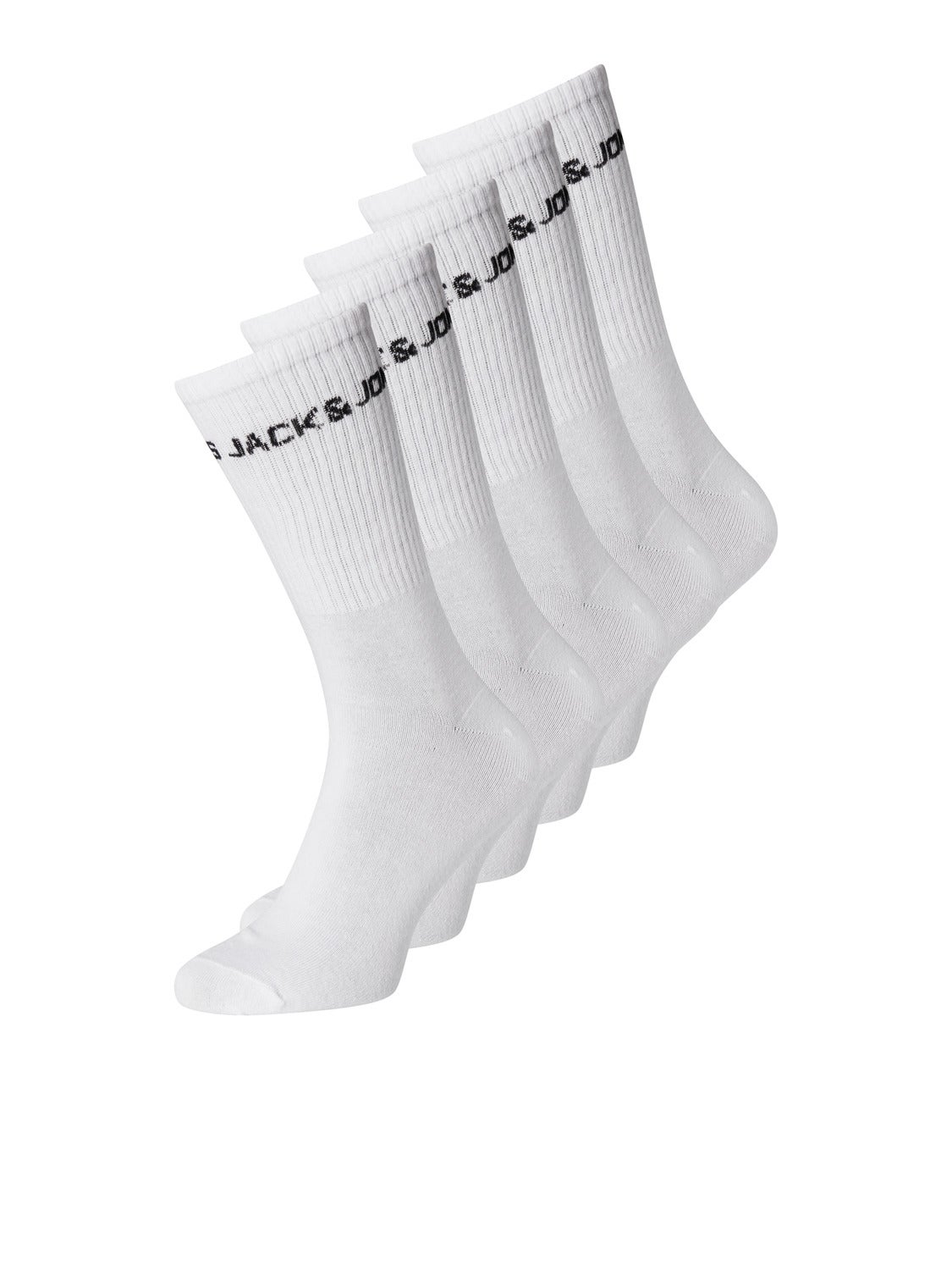 Pack de 5 Chaussettes de tennis Blanc Jack Jones