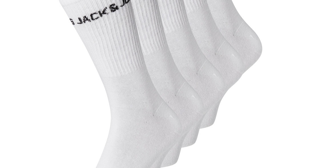 Jack & Jones JACSTRIPE TENNIS SOCKS 5 PACK - Chaussettes - White/blanc