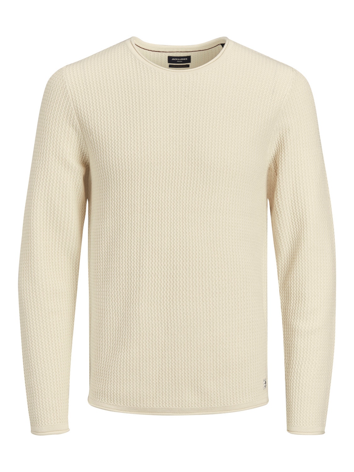 Jack & Jones Plain Knitted pullover -Whisper White - 12179861