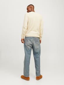 Jack & Jones Plain Knitted pullover -Whisper White - 12179861